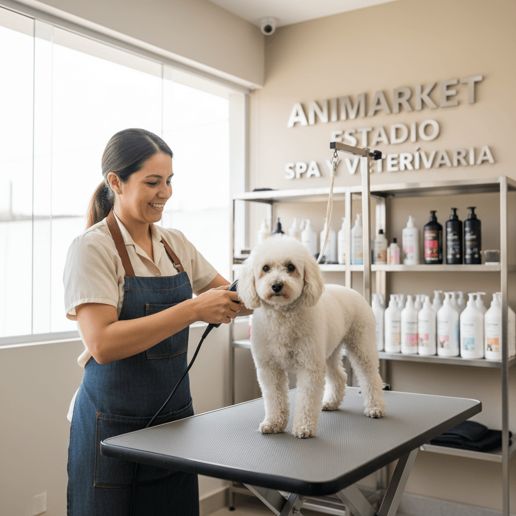 Corte de raza profesional para perros